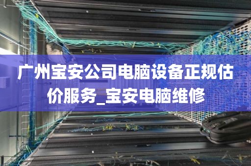 广州宝安公司电脑设备正规估价服务_宝安电脑维修